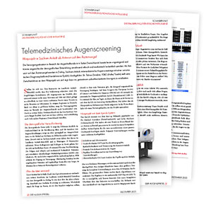 Bericht in DER AUGENSPIEGEL zum Telemedizinischen Screening in der Augenheilkunde